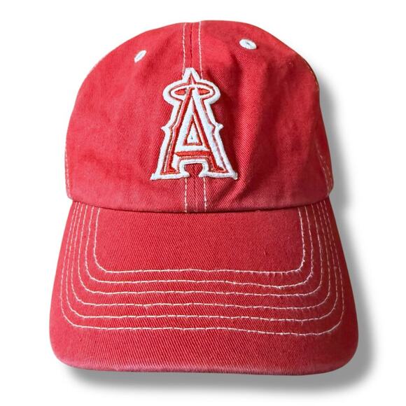 47 Brand Los Angeles Angels Ball Cap Red White Embroidered Adjustable OSFM - Picture 1 of 8